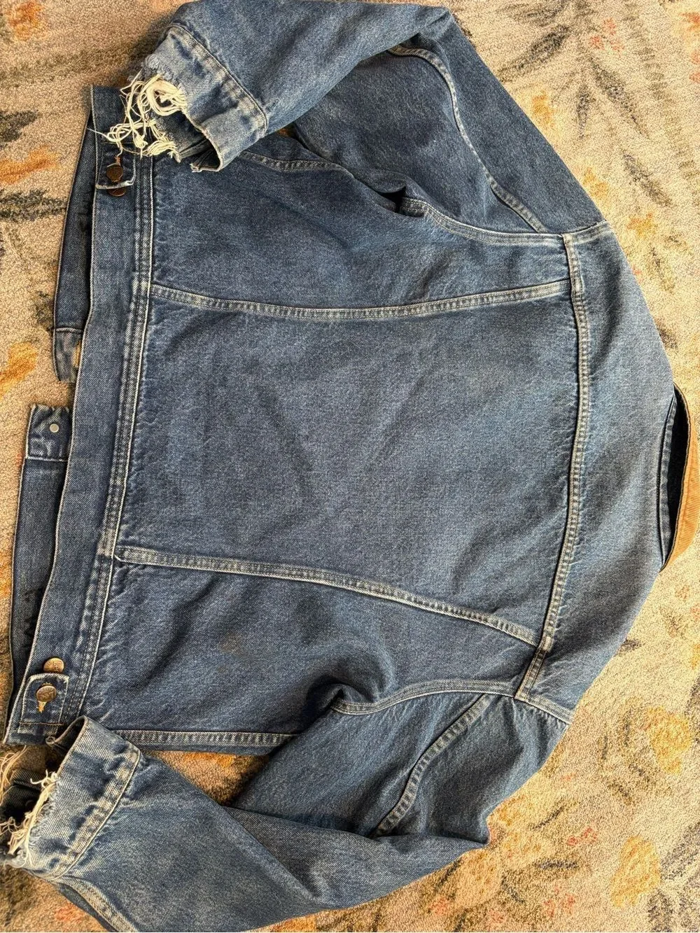 Vintage Lee Storm Rider Denim Jacket XL 46 R Blanket Lined CHORE COAT